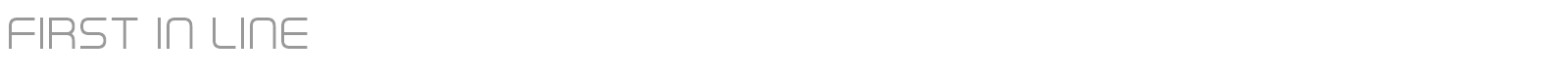 First In Line font preview